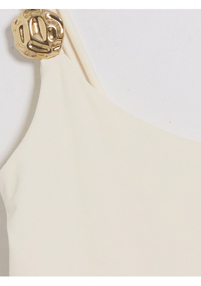 Lcw Vision Ekru U Yaka Kadın Bodysuit