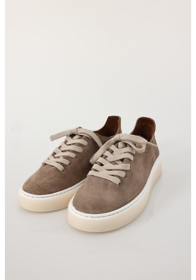 Açık Vizon Deri Sneaker 25210 Açık Vizon