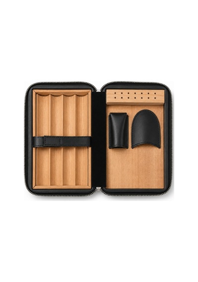 Firebird Siyah Deri Puro Taşıma Çantası & Seyahat Humidoru Trm5029