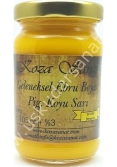Koza Ezilmiş Ebru Boyası 105Cc Pigment Koyu Sarı