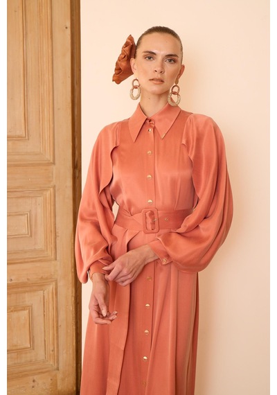Senna Soleıl Dress Bakır Bakır