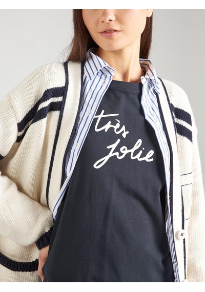 Ltb Jolıe Kadın Baskılı Basıc Sweatshirt Lacivert