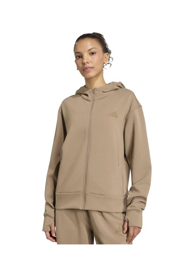 Ks3301-k Adidas D4t Fz Hoodıe Kadın Ceket Ks3301-k Sütlü Kahve