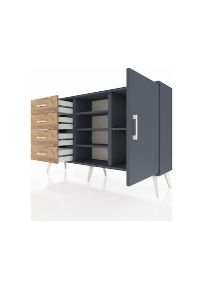 Arges Konsol 4 Raflı 4 Çekmeceli Tek Kapaklı 132x30x83 Antrasit-antrasit/çam Antrasit/çam Arges Konsol 4 Raflı 4 Çekmeceli Tek Kapaklı 132x30x83 Antrasit-antrasit/çam Antrasit/çam