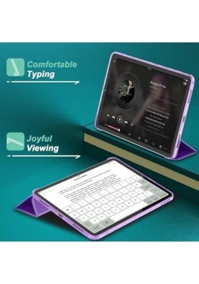 Ipad Air 11 M3 2025 / M2 2024 / Air 10.9 2022/2020 Ile Uyumlu Kapaklı Standlı Uyku Modlu Smart Kılıf, Clove Purple