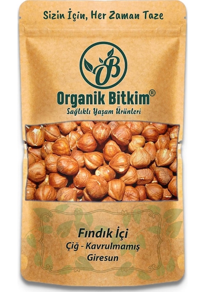 Organik Bitkim Çiğ Fındık İçi 1000 G
