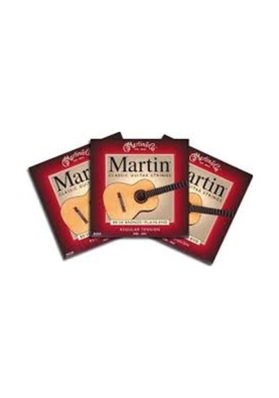 Martin M220 80/20 Bronze Plain End Classical Guitar Teli Seti