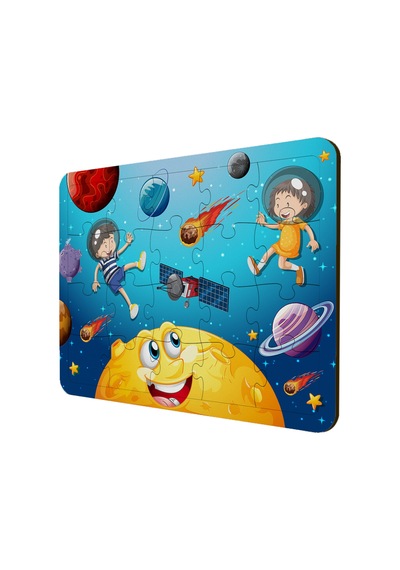 Çocuklar Için Ahşap Puzzle 3'Lü Set Maceracı Çocuklar Serisi