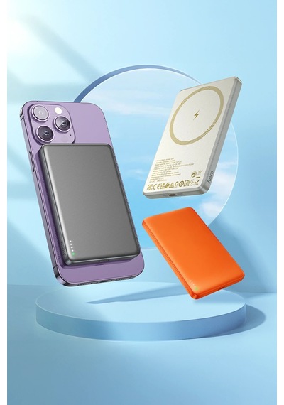 Hoco. Q26 5.000 Mah Pd Magsafe Mini Powerbank - Turuncu Turuncu