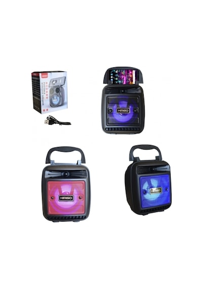 Kimiso Kms-1181 Işıklı Bluetooth Hoparlör Mini Speaker Usb/sd Kart/fm Radyo Rz-043