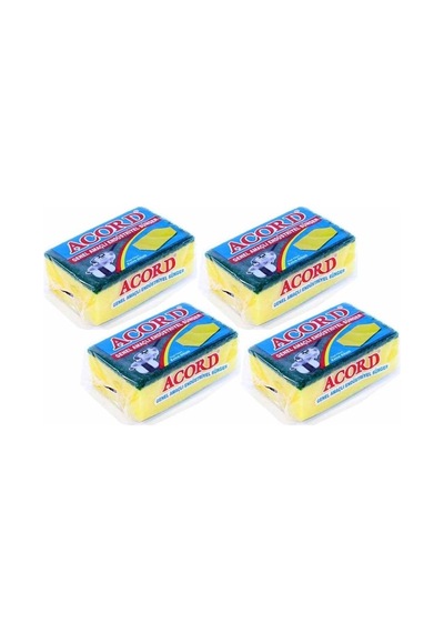 4 Adet Boy Endüstriyel Çok Amaçlı Bulaşık Süngeri 13x8x4 Cm