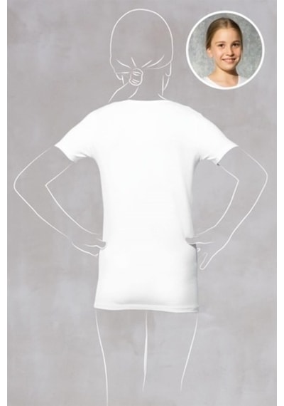 Doreanse Kız Çocuk Modal Yuvarlak Yaka Kısa Kol T Shirt 400