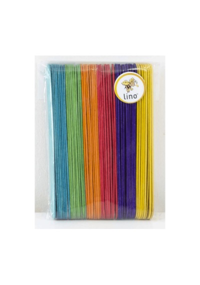 Lino Ahşap Çubuk Renkli 11 Cm 50'li Karışık