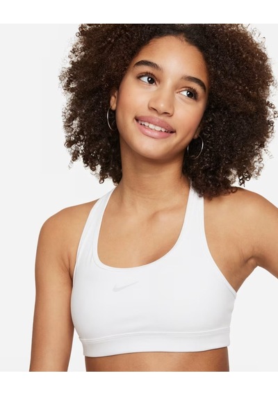 Nike Swoosh Kızlar Spor Sütyeni - Beyaz