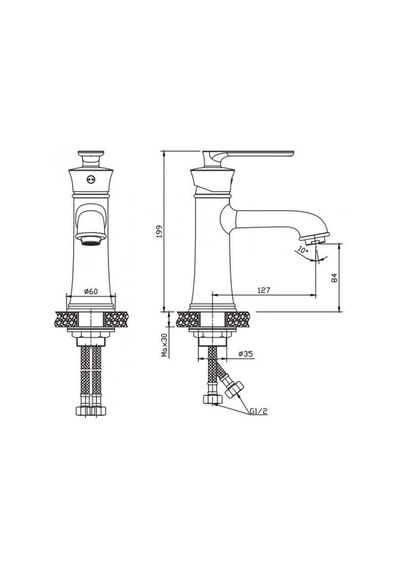 Nsk Lavabo Bataryası Siempre Tek Gövde Altın N3013219