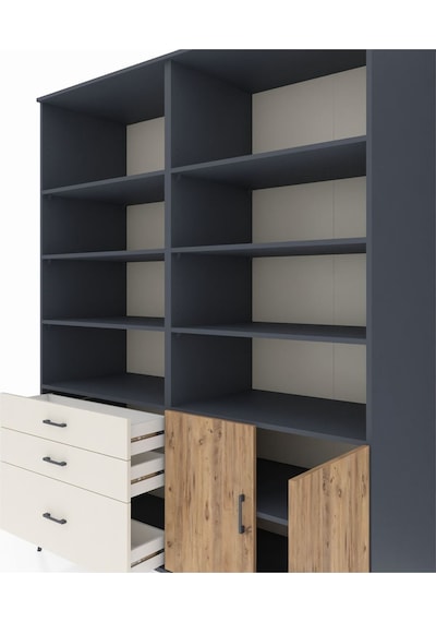 Kronos Gardrop 9 Raflı 3 Çekmeceli 2 Kapaklı 176x59x221 Antrasit-çam/aytaşı Çam/aytaşı Kronos Gardrop 9 Raflı 3 Çekmeceli 2 Kapaklı 176x59x221 Antrasit-çam/aytaşı Çam/aytaşı