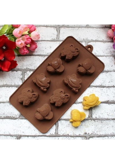 Silikon Çikolata Kalıbı Arı,kelebek Ve Kurbağa Goldcakes