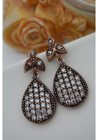 Stoneage Drop Earring Bronz