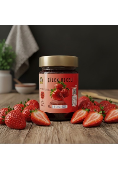 400 Gr %65 Meyveli Doğal Çilek Reçeli