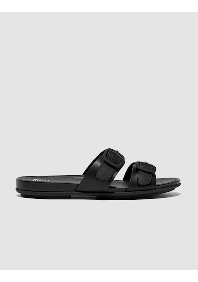 Fitflop Gracıe Fv1 Çift Tokalı Siyah Kadın Terlik Siyah