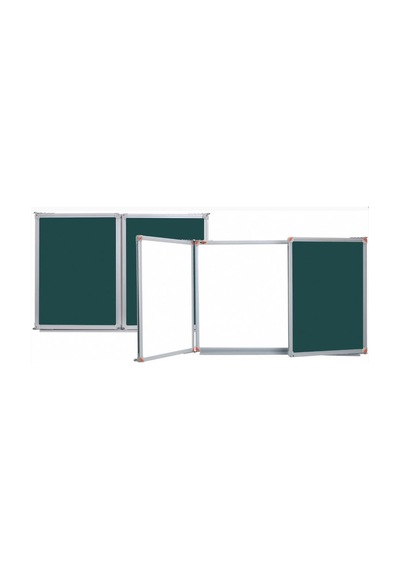 Yazı Tahtası Duvara Monte Kapaklı Yeşil+siyah 120x200 Pan 052 Beyaz