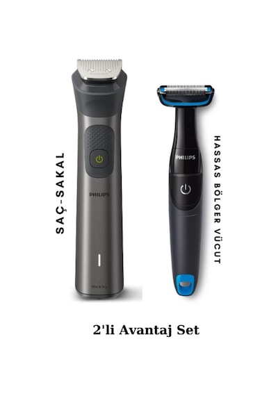 Philips 7000 Serisi Mg7920/15 Erkek Bakım Seti - BG1024 Hassas Bölgeler Vücut Tıraş Makinesi Antrasit
