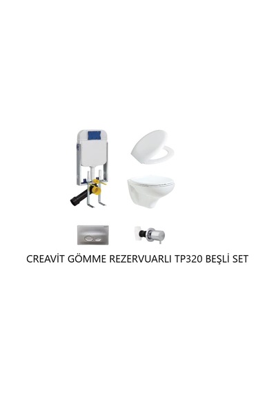 Creavit Gr5001 - Tp320 Gömme Rezervuar Seti 5 Parça Set