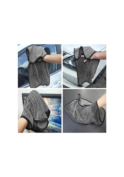 Mıclo Cleanıng Kirpi Bez Profesyonel Oto Kurulama Bezi Bükümlü İplik Ultra Kalın Doku Mikrofiber Araç Yıkama Bezi, Araba Kaporta Ve Torpido Temizlik Havlusu
