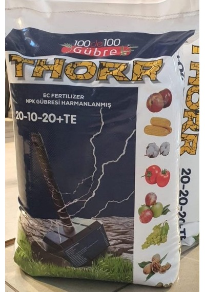 Thorr 20.10.20 Dengeli Npk Klorsuz Gübre Damlama Gübresi 20 Kg