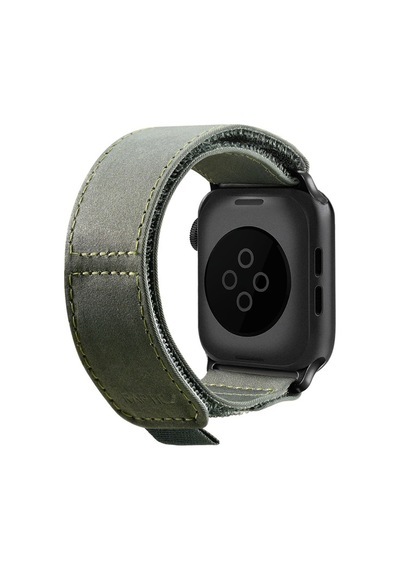 Watch 10 46mm Uyumlu Kumaş Kordon Raptic Canvas Serisi Koyu Yeşil