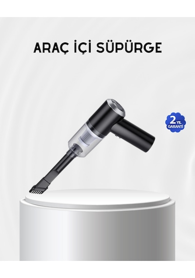 Kablosuz El Süpürgesi Araç İçi Temizlik İçin 5500pa Güçlü Emiş Usb Şarjlı