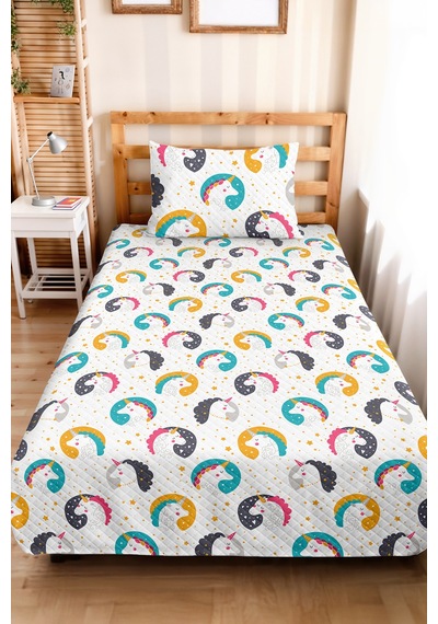 Evimde Bambaşka Unicorn Pastel Kız Çocuk Pike Takımı-yıldızlı Turkuaz Antrasit Bebek Odası Yatak Örtüsü-160x220 CM Evimde Bambaşka Unicorn Pastel Kız Çocuk Pike Takımı-yıldızlı Turkuaz Antrasit Bebek Odası Yatak Örtüsü-160x220 CM