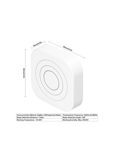 Huameng İnsan Varlığı Sensörü Tuya Zigbee 24ghz Radar Hareket Algılama Sensörü Ev Güvenliği Ve Otomasyon İçin