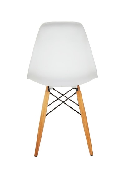 Seduna Beyaz Eames Sandalye | Natural Ahşap Ayaklı | 2 Adet-Beyaz