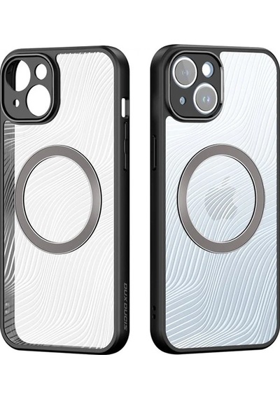 Dux Ducis Apple iPhone Uyumlu 14 Plus Aimo Series Magsafe Premium Buzlu Sert Pc-tpu - Kılıf- 5775 Siyah
