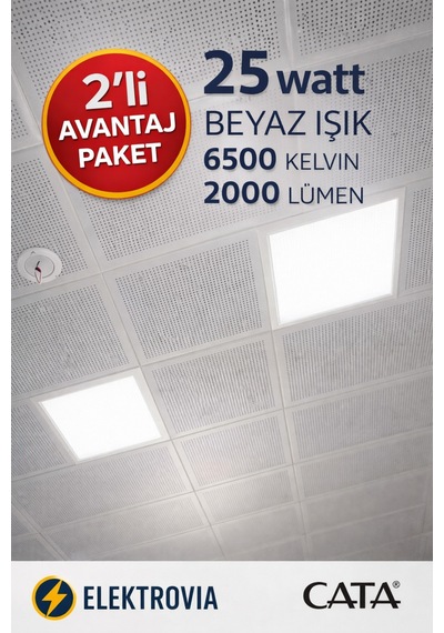 Ct-5286 30x30 Clıp-ın Gün Işığı Panel Beyaz