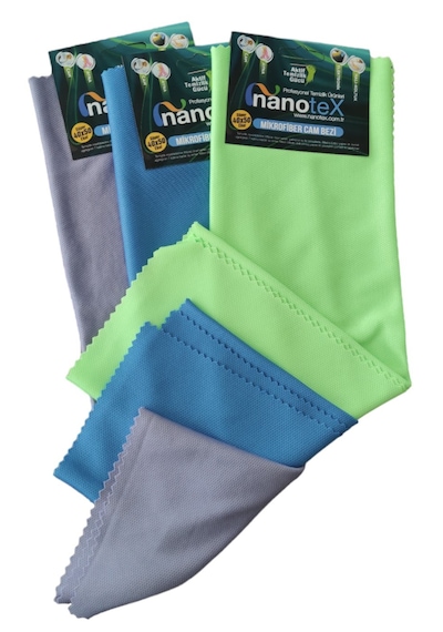 Nanotex Mikrofiber Yumuşak Parlak Doku Klasik Cam Bezi 3'lü 40 x 50 CM