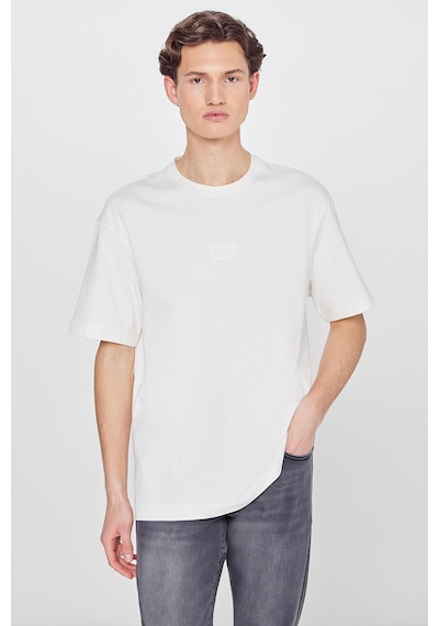 Lee %100 Pamuk Nefes Alan Kumaş Loose Fit Erkek T-shirt L2520302102 Beyaz