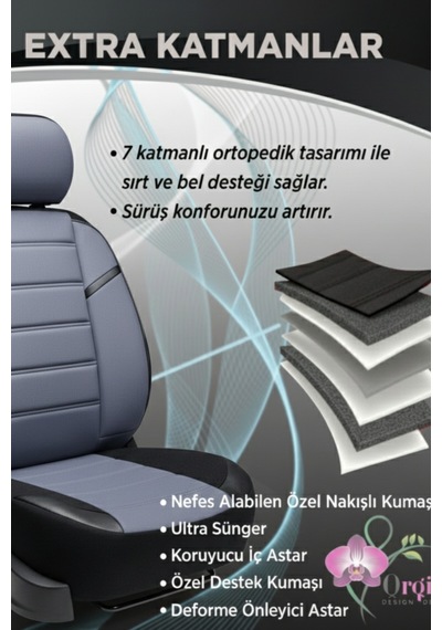 Orqide Mistik Serisi Nissan Almera Oto Kılıfı