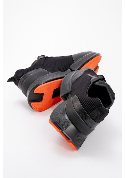 Erkek Yüksek Taban Bağcıklı Deri Comfort Sneaker Mc 20276 Siyah Null Siyah