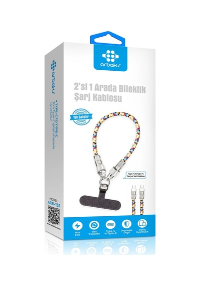 Arbaks Arb-133 2 Si 1 Arada Bileklik Type-c Şarj Kablosu