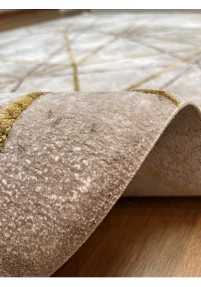Akrilik Sarı, Gri, Krem Makina Halısı 160x230 Sarı, Gri, Krem