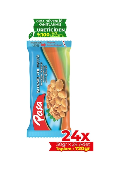 Paşa Kuruyemiş İşlenmiş Yer Fıstığı 24 x 30 G