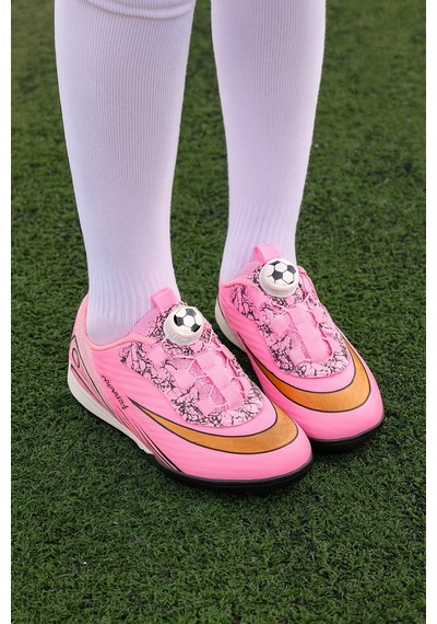 Mini Bonito Üniseks Yeni Nesil Mekanizmalı Futbol Halı Saha Ayakkabısı Pembe