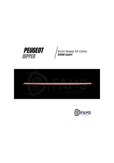Peugeot Bipper Krom Alt Bagaj Çıtası 2008 Üzeri P.Çelik