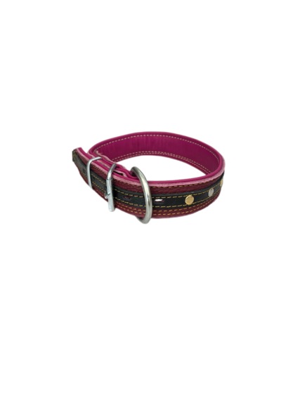 Ln Leather Gerçek Deri Orta Irk Yumuşak Dokulu 3,5 X 65 Cm Tasma Bordo Siyah