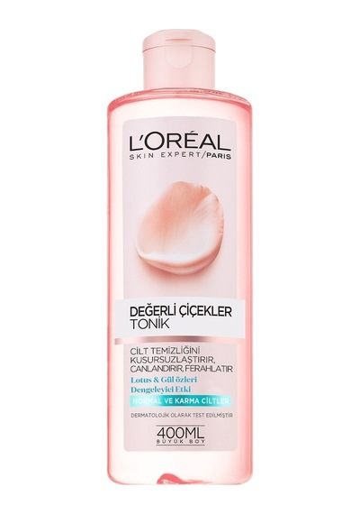 L'Oreal Paris Değerli Çiçekler Normal ve Karma Ciltler için Temizleyici Tonik 400 ML