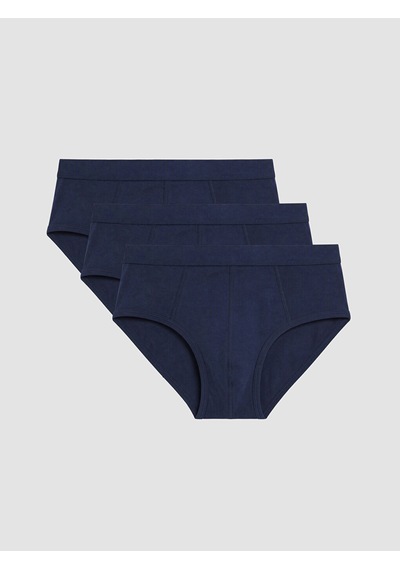 Lc Waıkıkı Lacivert Regular Fit Pamuklu Erkek Slip Külot 3'lü