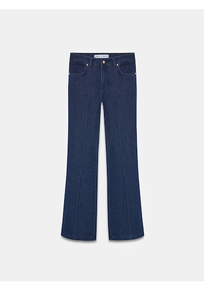 Dilvin 72309 Dikiş Detaylı Flare Jean-lacivert