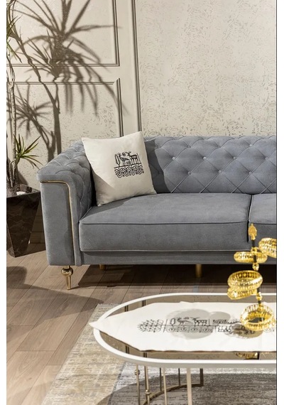 Etnik Hitit Desen El Baskısı Kırlent Kılıfı 2 Li 45x45 Cm %100 Or